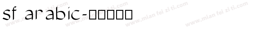 sf arabic字体转换